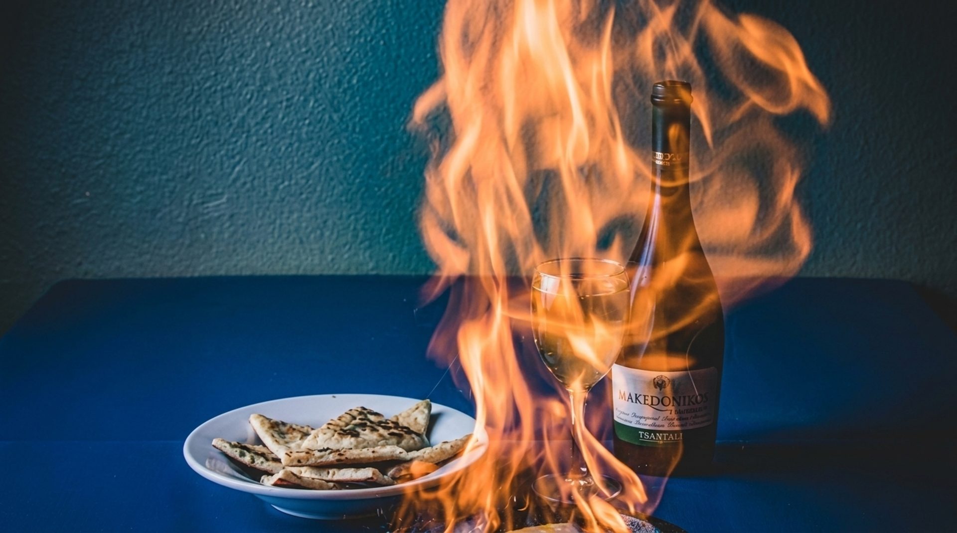 Flaming Saganaki & Plate Smashing