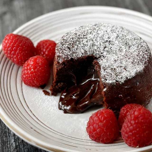 Gluten Free Lava Cake.