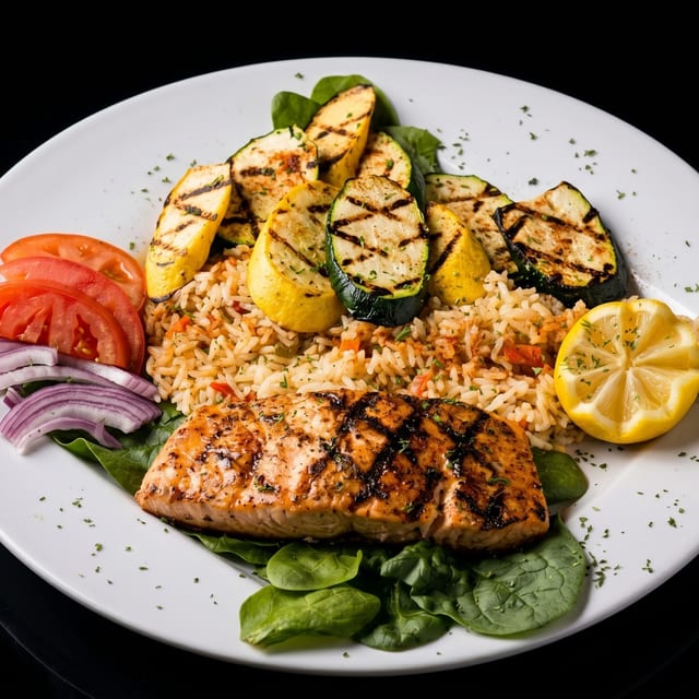 Grilled Salmon Fillet.