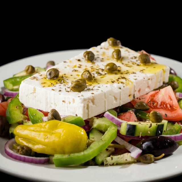 Horiatiki (Village) Salad.