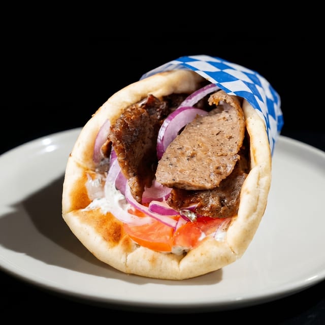 Keftedes Gyro Sandwich.
