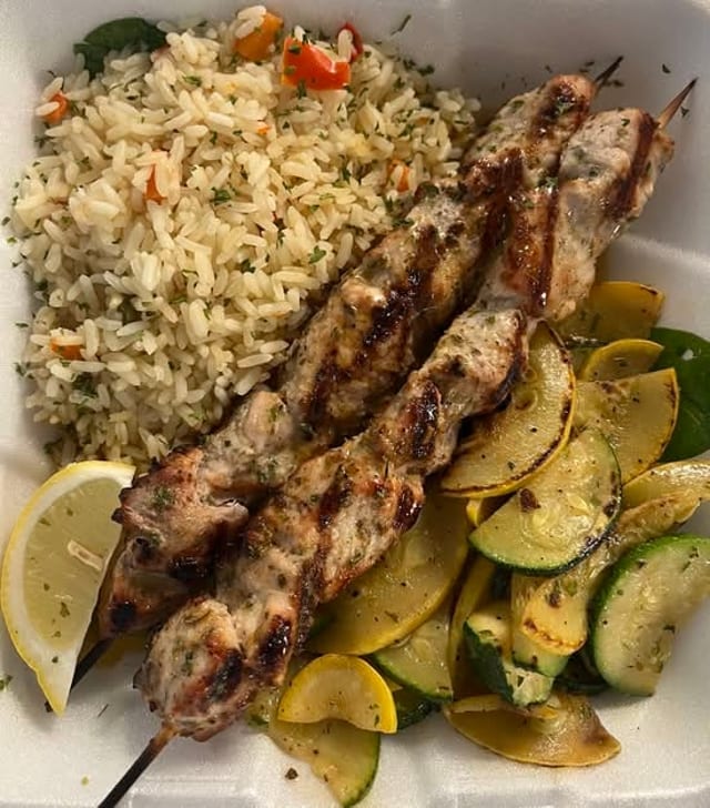 Pork Souvlaki.